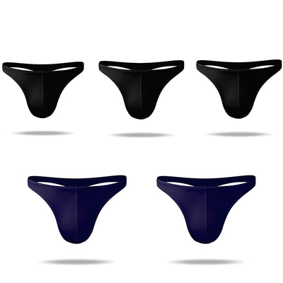 5 Pics Newest Superior Ice Silk Cool Comfortable Men's Thong - versaley