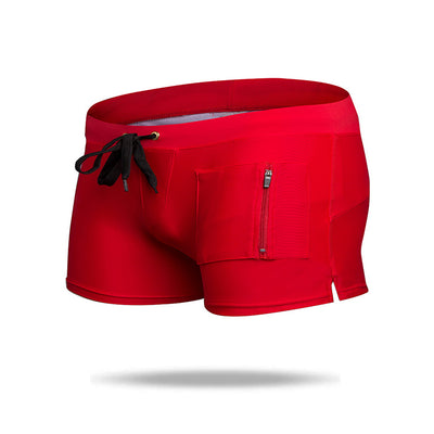 Fashion Quick Dry Men's Swim Trunks  with Zipper Pockets - versaley