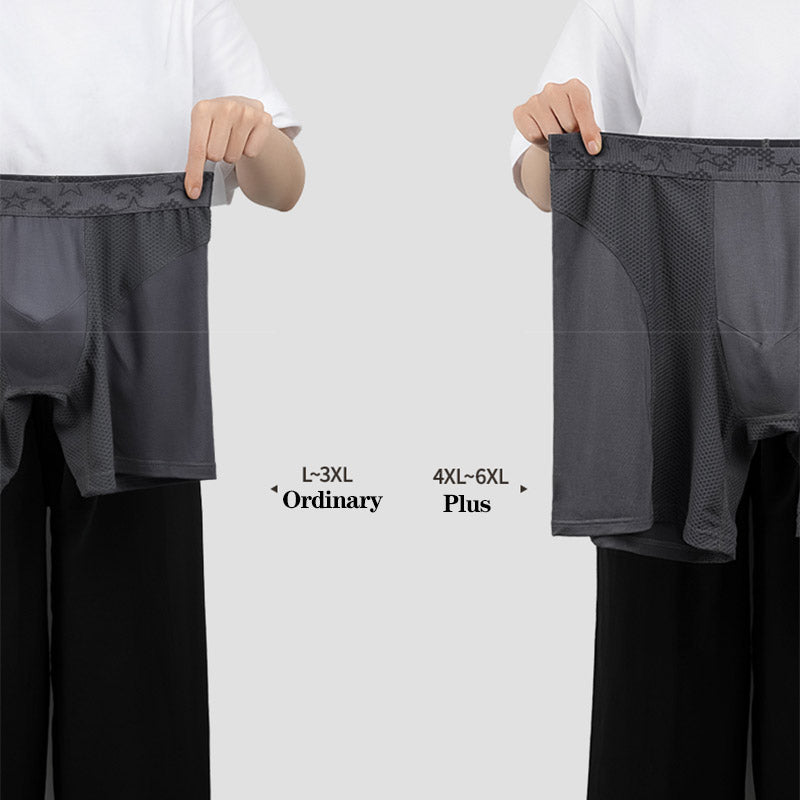 Big Size Anti Abrasion Leg Antibacterial Inner Mesh Breathable Men's Underwear - versaley
