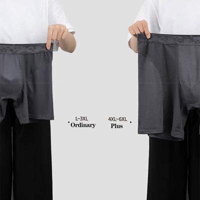 Big Size Anti Abrasion Leg Antibacterial Inner Mesh Breathable Men's Underwear - versaley