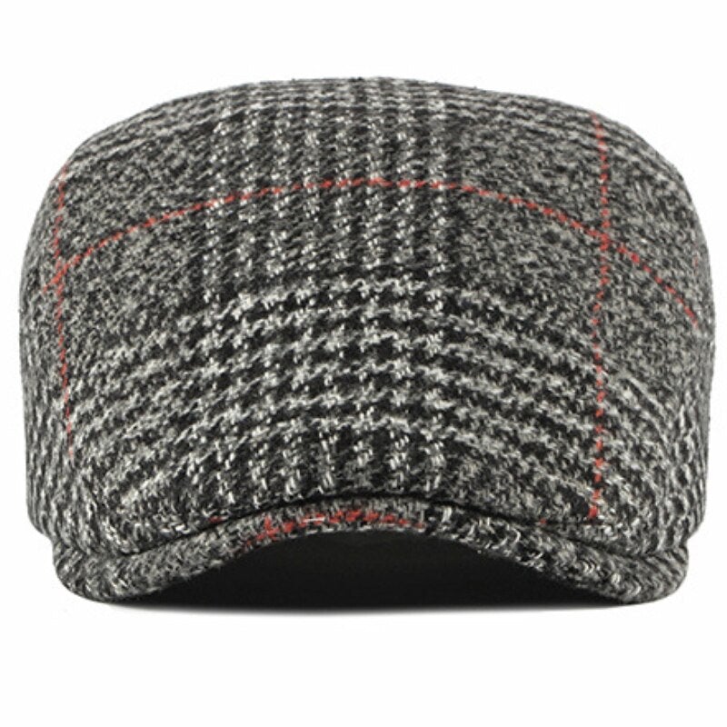 "Lefevre" Plaid Cotton Flat Cap - versaley