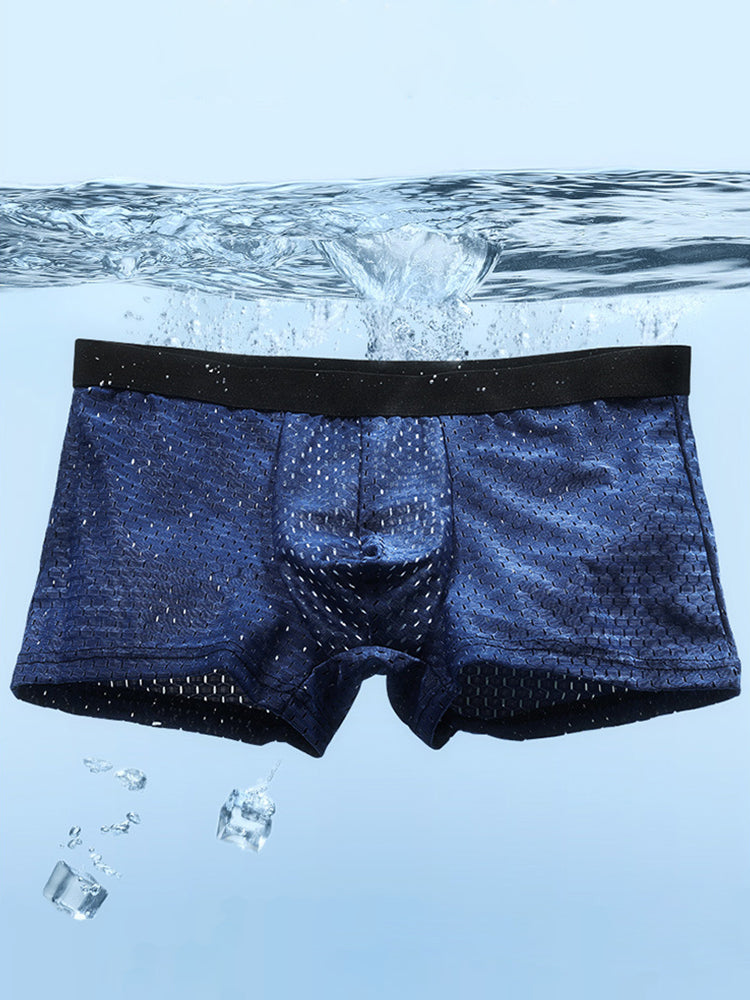 4 Pack Cool Mesh Ice Silk Men's Trunks - versaley