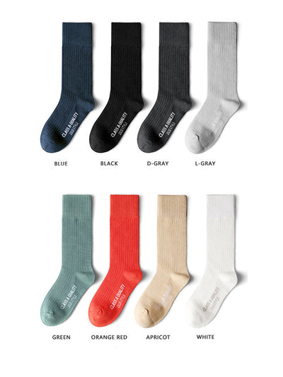 5 Pack Mens Solid Cotton Calf Sock