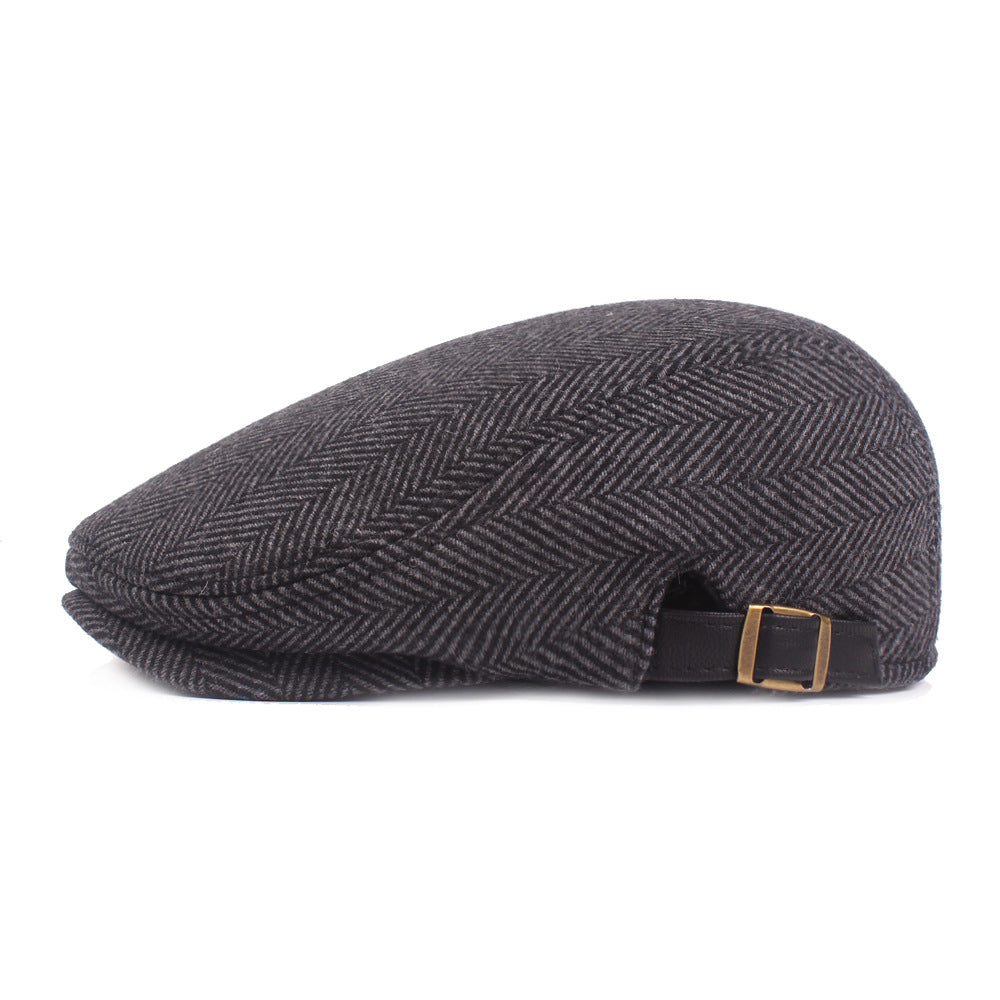 "Hansel" Herringbone Wool Flat Cap - versaley