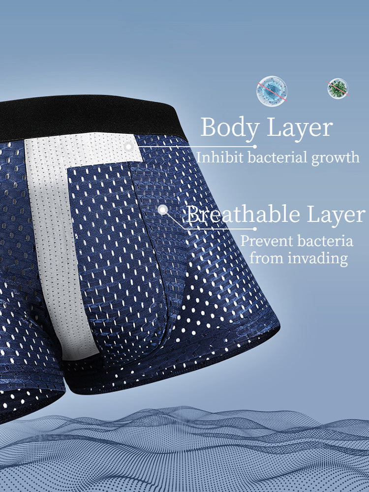4 Pack Cool Mesh Ice Silk Men's Trunks - versaley