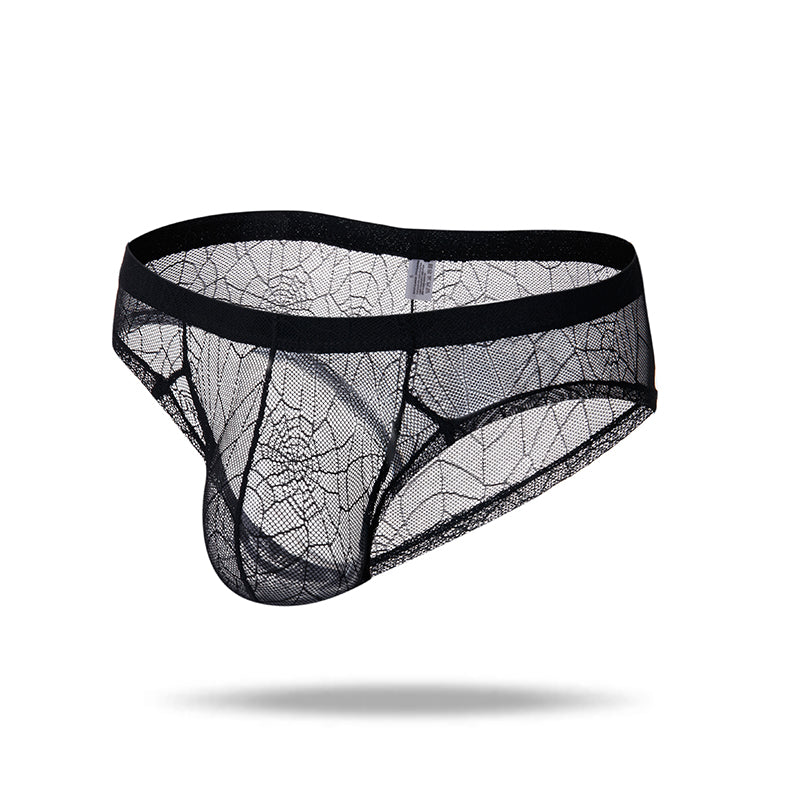 Super Sexy Spider Web Lace Style Men's Brief - versaley