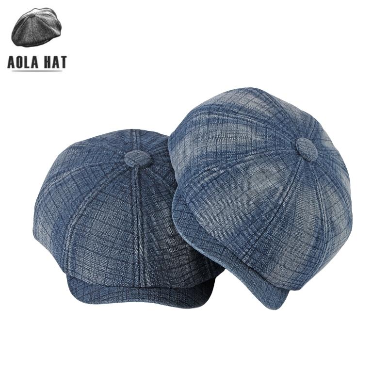 2022 “Harden” Winter Checkered Flocked Newsboy Cap - versaley