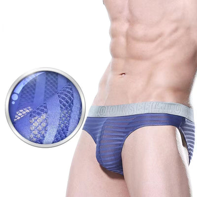 Newest Mesh Style Superior Ice Silk Cool Men's Briefs - versaley