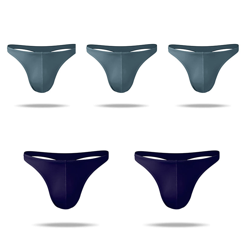 5 Pics Newest Superior Ice Silk Cool Comfortable Men's Thong - versaley
