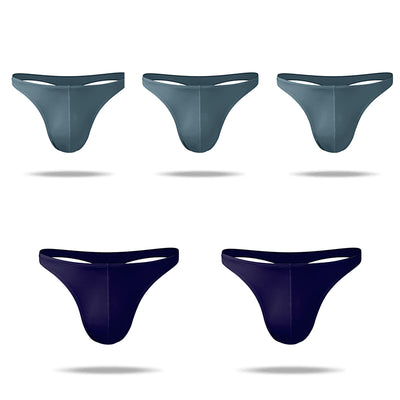 5 Pics Newest Superior Ice Silk Cool Comfortable Men's Thong - versaley