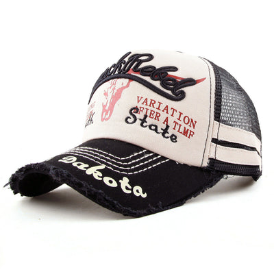 2022 Washed old letters embroidery baseball cap - versaley