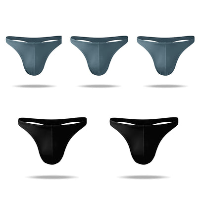 5 Pics Newest Superior Ice Silk Cool Comfortable Men's Thong - versaley