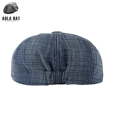 2022 “Harden” Winter Checkered Flocked Newsboy Cap - versaley