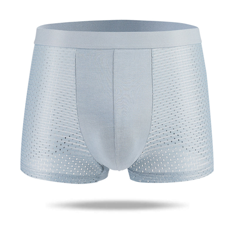 Big Size Range Mesh Ice Silk Cool Men's Boxer Brief - versaley