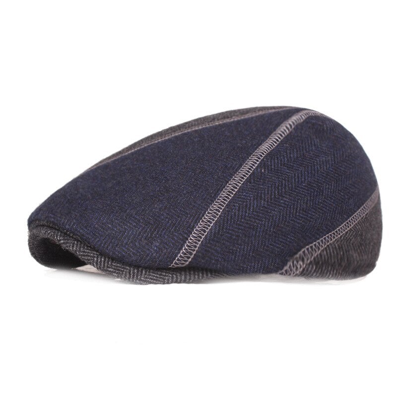 "Dalkey" Earmuffs Wool Flat Cap - versaley