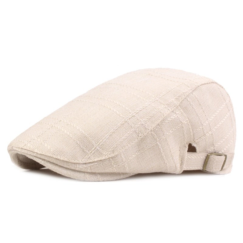 "Birmingham" Linen Flat Cap - versaley