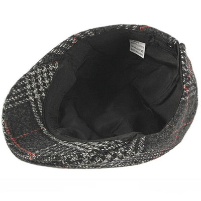 "Lefevre" Plaid Cotton Flat Cap - versaley