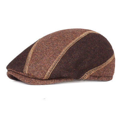 "Dalkey" Earmuffs Wool Flat Cap - versaley