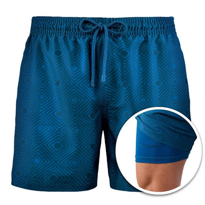 Men's swim trunks with compression liner - versaley