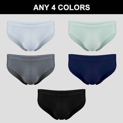 4 Pack Ball Support Seamless Men's Underwear - versaley