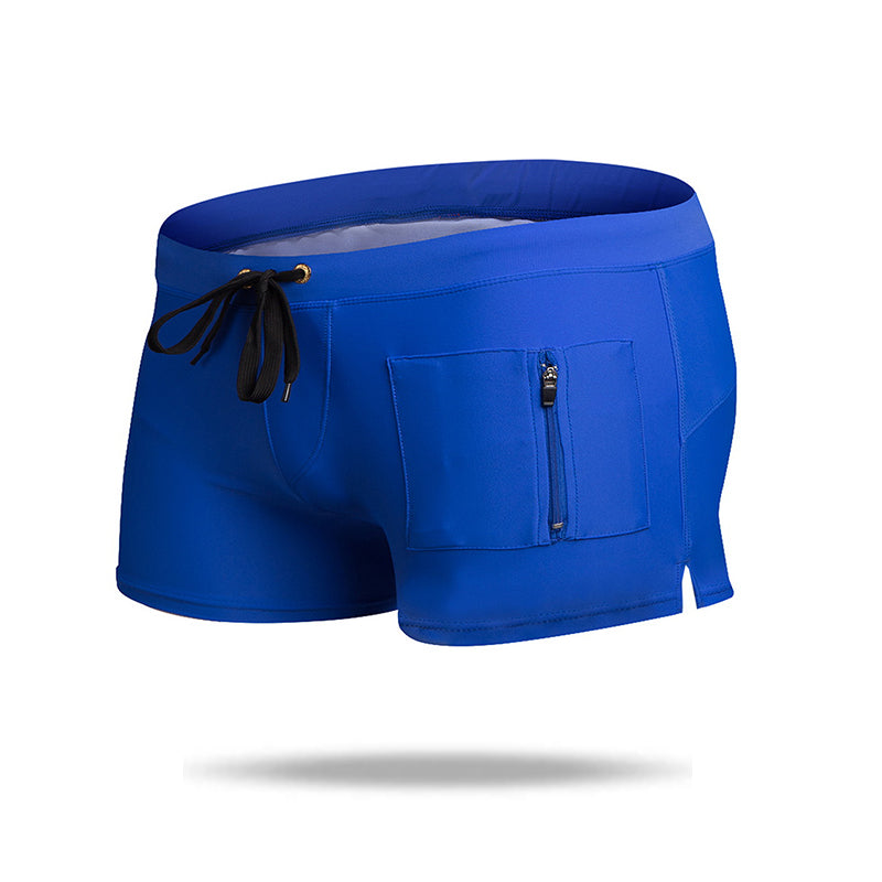 Fashion Quick Dry Men's Swim Trunks  with Zipper Pockets - versaley