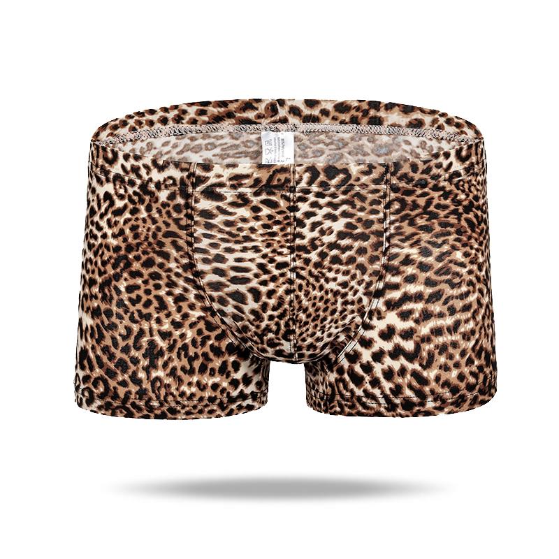 Ice Silk Sexy Leopard Men's Trunk - versaley