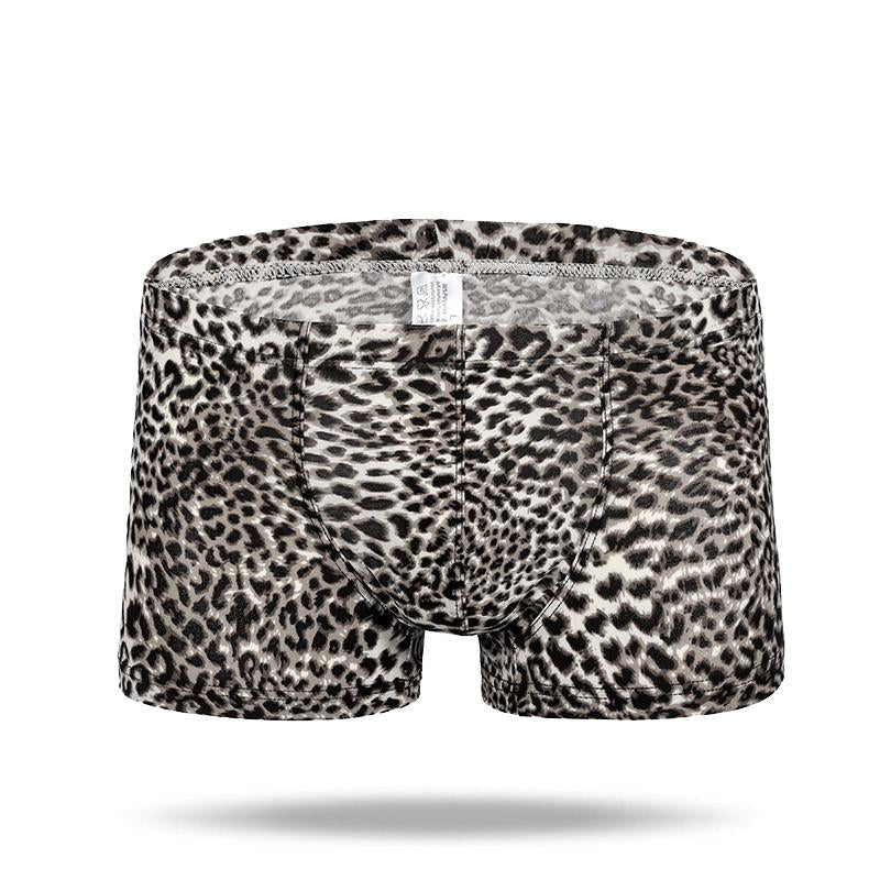 Ice Silk Sexy Leopard Men's Trunk - versaley