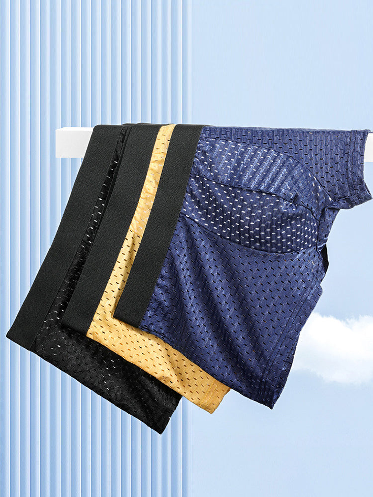 4 Pack Cool Mesh Ice Silk Men's Trunks - versaley