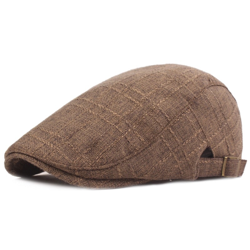 "Birmingham" Linen Flat Cap - versaley