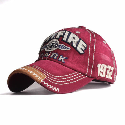 WASHED COTTON EMBROIDERED PATCH BASEBALL CAP - versaley