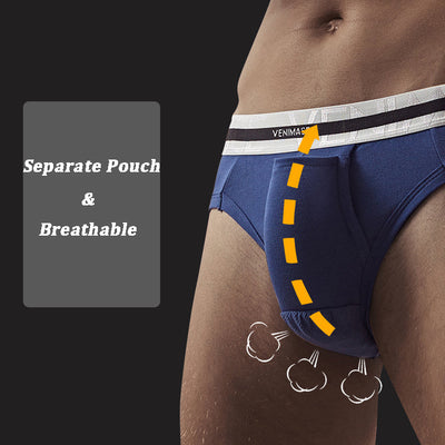 Men's Cotton Ball Hammock Separate Briefs - versaley