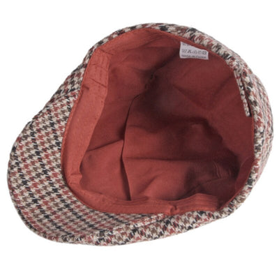 "Moreau" Plaid Wool Flat Cap - versaley