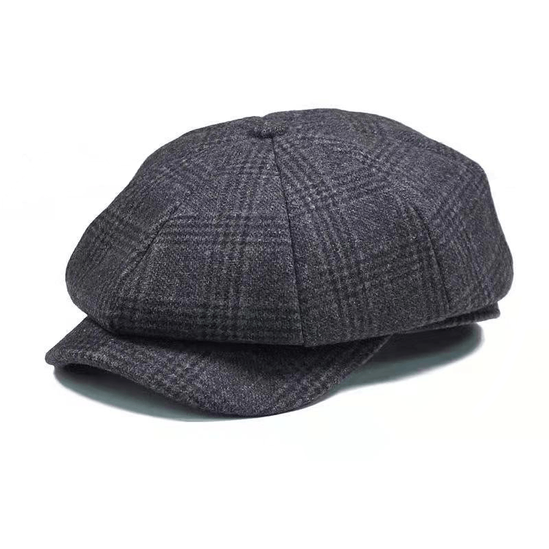 Newsboy Cap Wool British Style Vintage Flat Cap - versaley