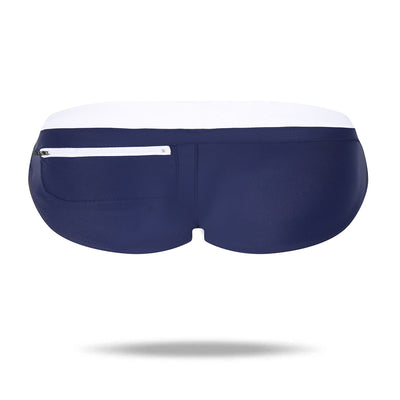 Men's Beach Board Pouch Swimsuit Brief   with Zipper Pockets - versaley