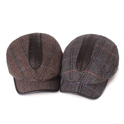 "Royce" Herringbone Wool Cap - versaley