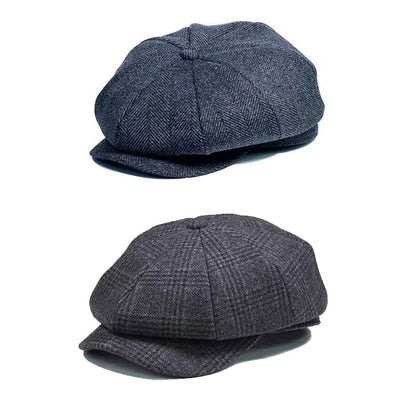 Newsboy Cap Wool British Style Vintage Flat Cap - versaley