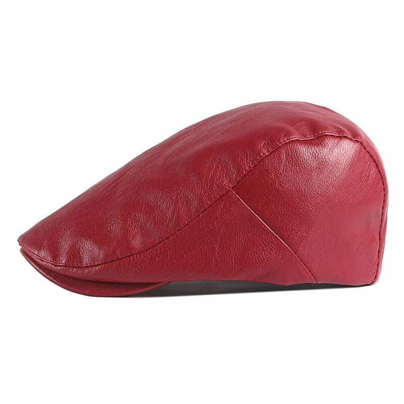 "Lewis" Classic Leather Flat Cap - versaley