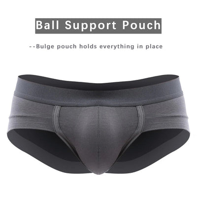 4 Pack Bulge Ball Support Pouch Modal Men's Briefs - versaley