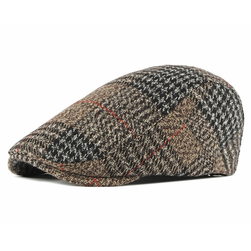 "Lefevre" Plaid Cotton Flat Cap - versaley