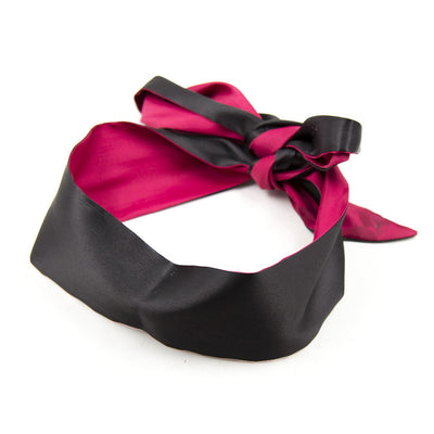 Black/rose red double-sided eye mask