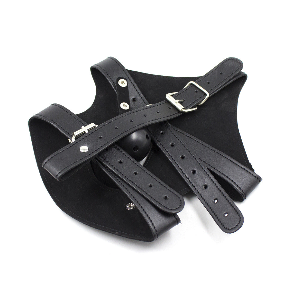 Black erotic strap mask
