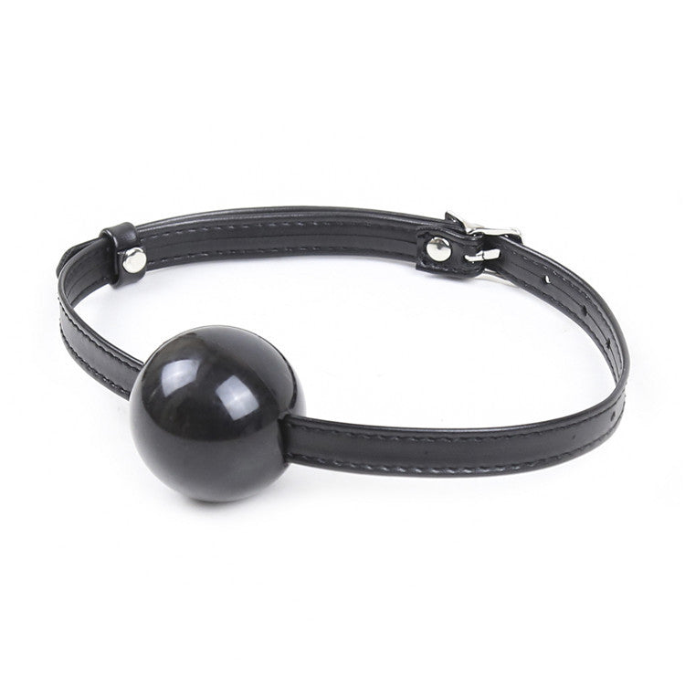 Black Solid Soft Ball Mouth Plug