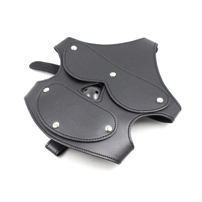 Black erotic strap mask