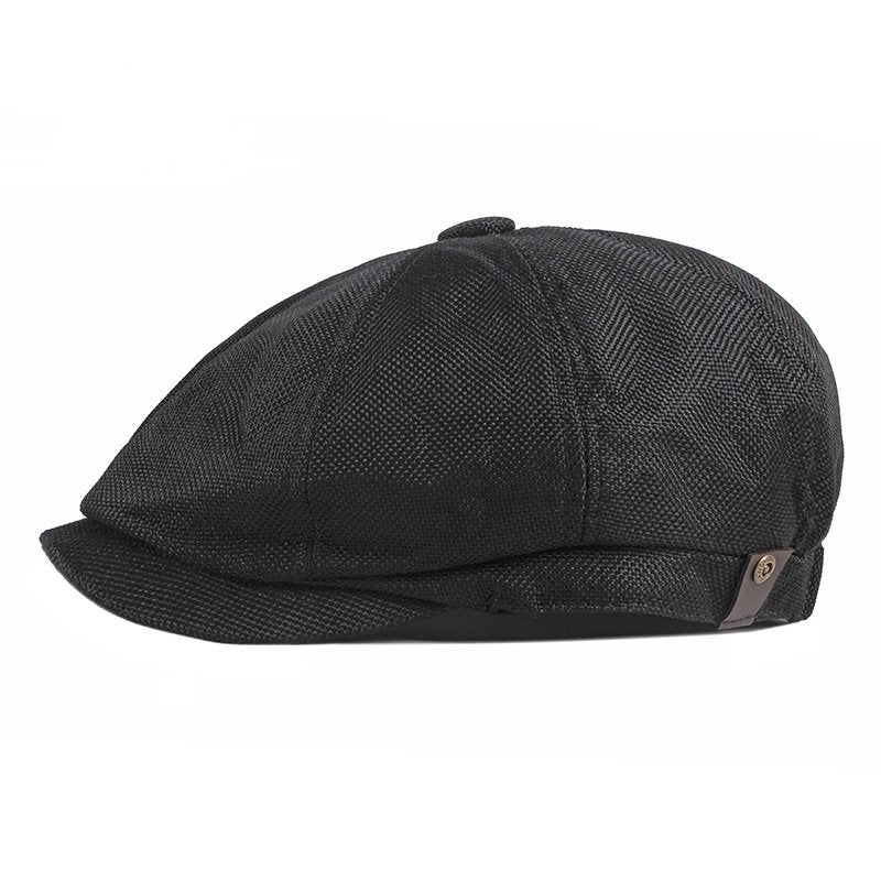 Breathable linen newsboy hat - versaley