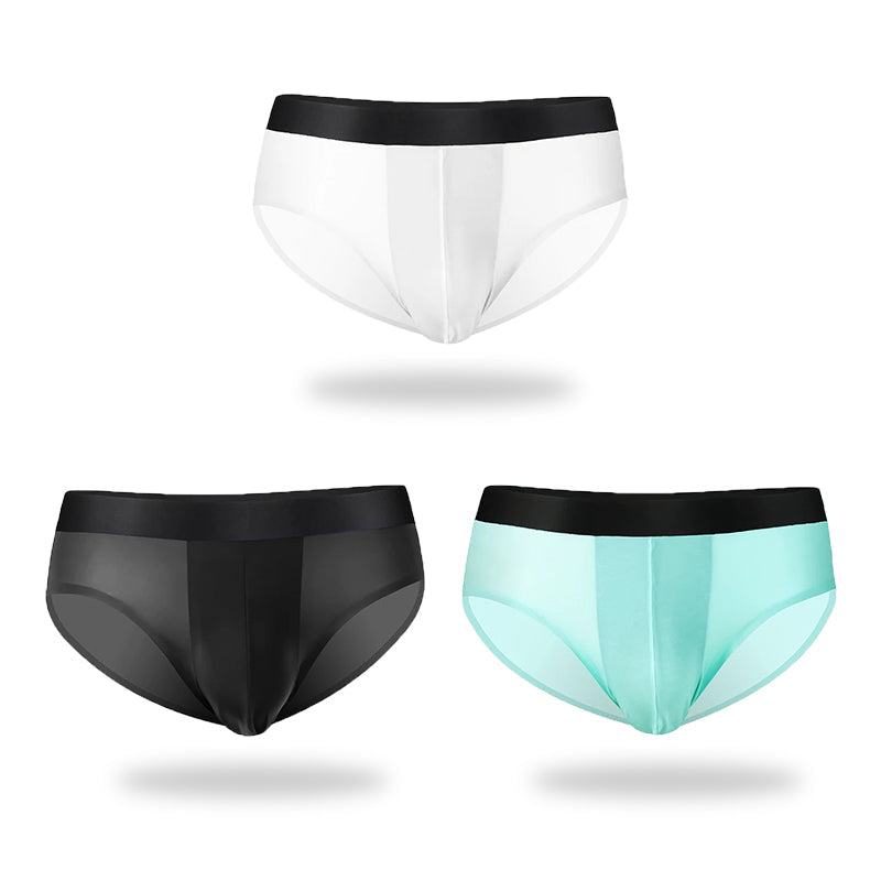 3 Pack Double Layer Silk Snug-fit Men's Underwear - versaley