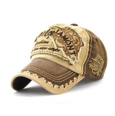 TIGER HEAD EMBROIDERED BASEBALL CAP - versaley