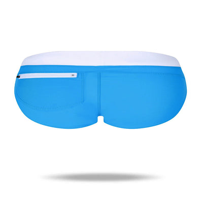 Men's Beach Board Pouch Swimsuit Brief   with Zipper Pockets - versaley