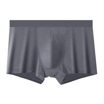 Big Size Range Mesh Ice Silk Cool Men's Boxer Brief - versaley