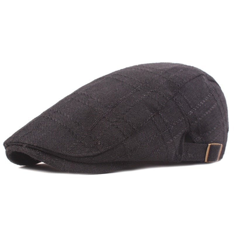 "Birmingham" Linen Flat Cap - versaley