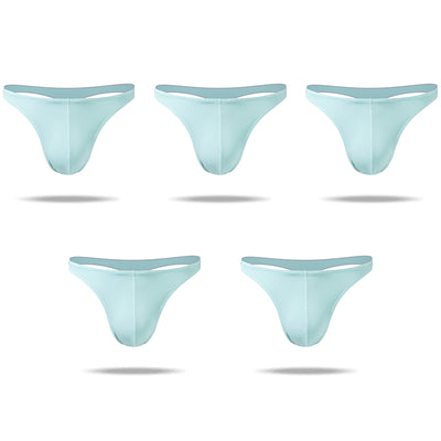 5 Pics Newest Superior Ice Silk Cool Comfortable Men's Thong - versaley